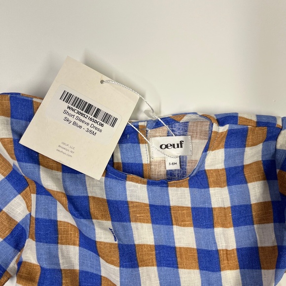 Oeuf 3-6 Month Short Sleeve Linen Dress NWT - Picture 3 of 5